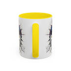 American Eagle Coffee Mug with USA Flag Accent Design