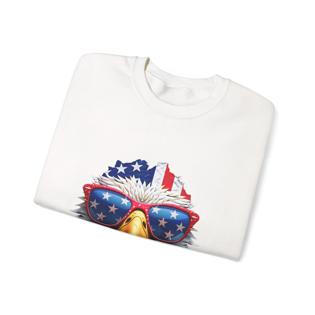 Eagle American Flag Sunglasses Crewneck Sweatshirt