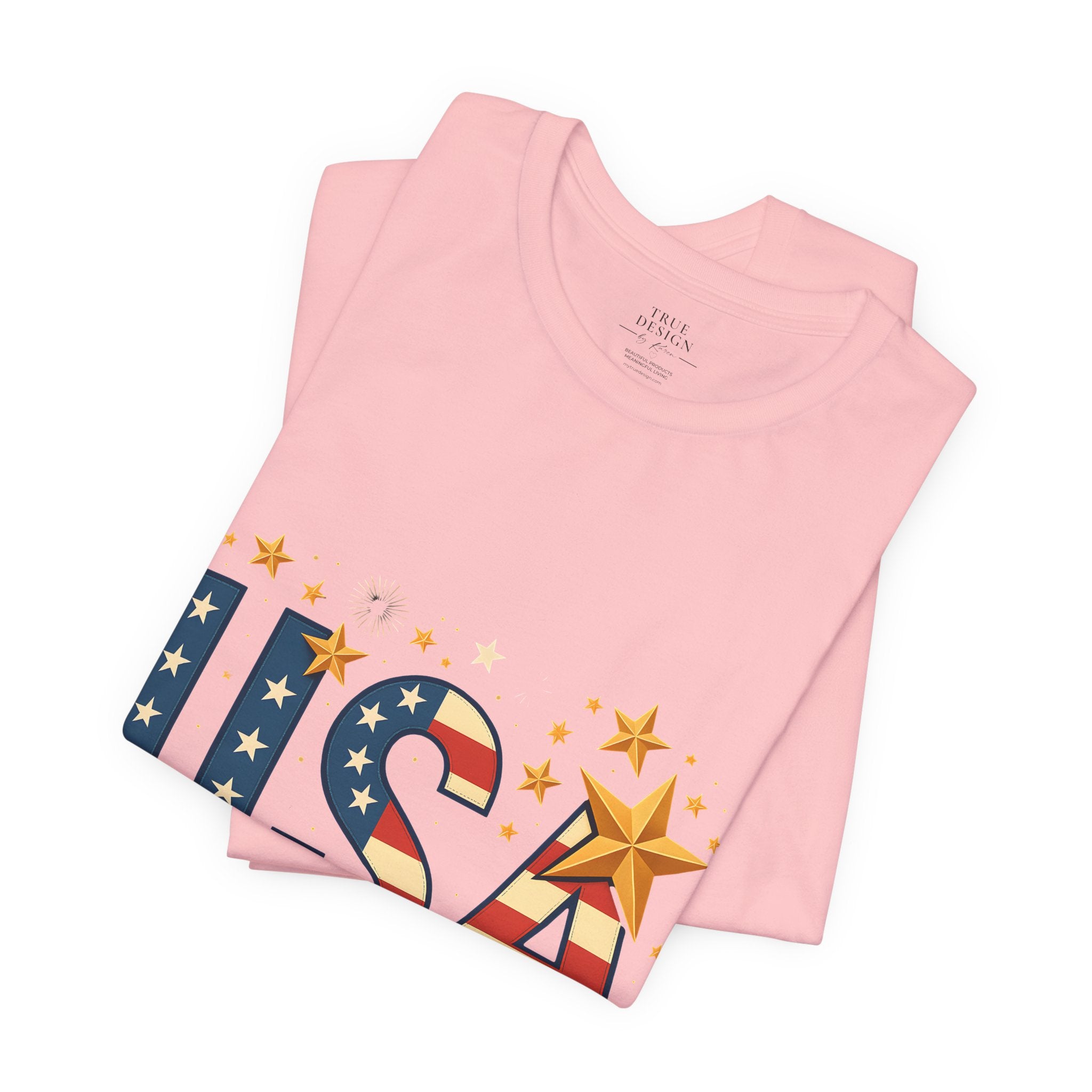 USA Flag Stars T-Shirt — Patriotic American Independence Day Tee