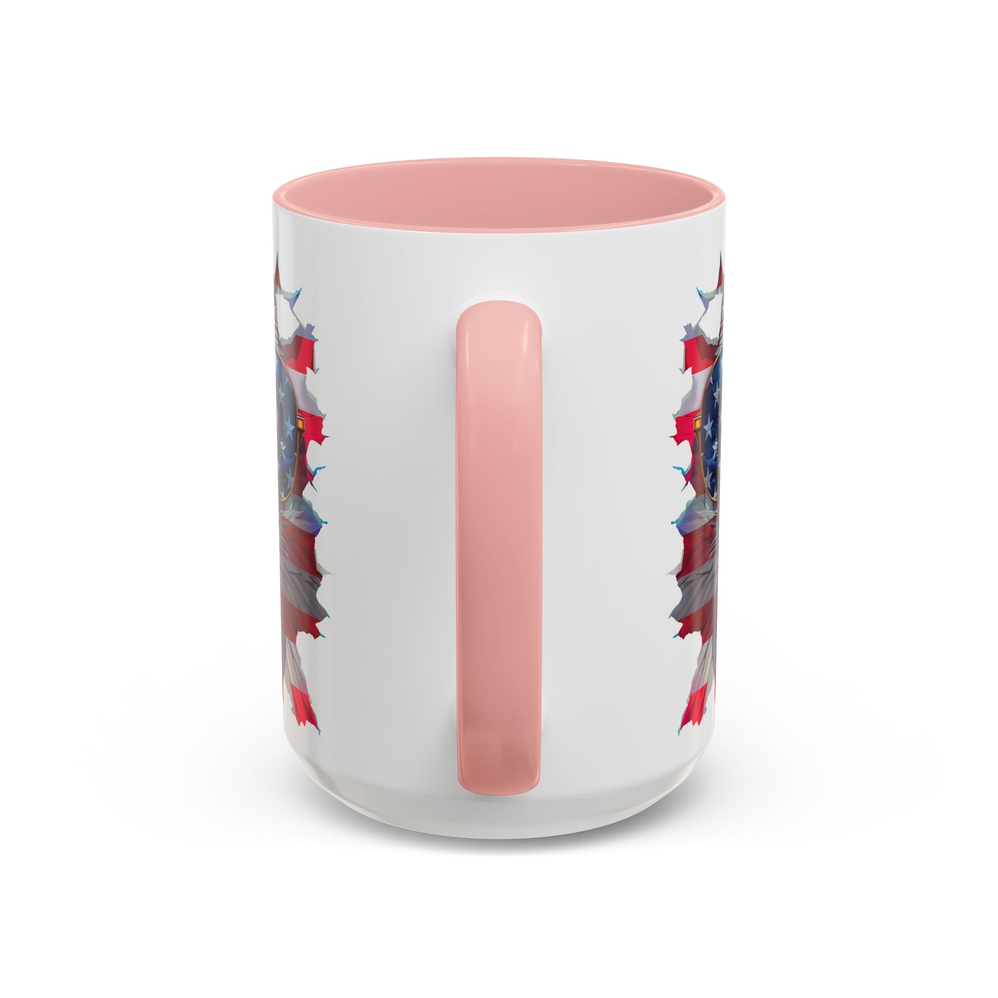 American Bald Eagle Accent Coffee Mug with Stars & Stripes