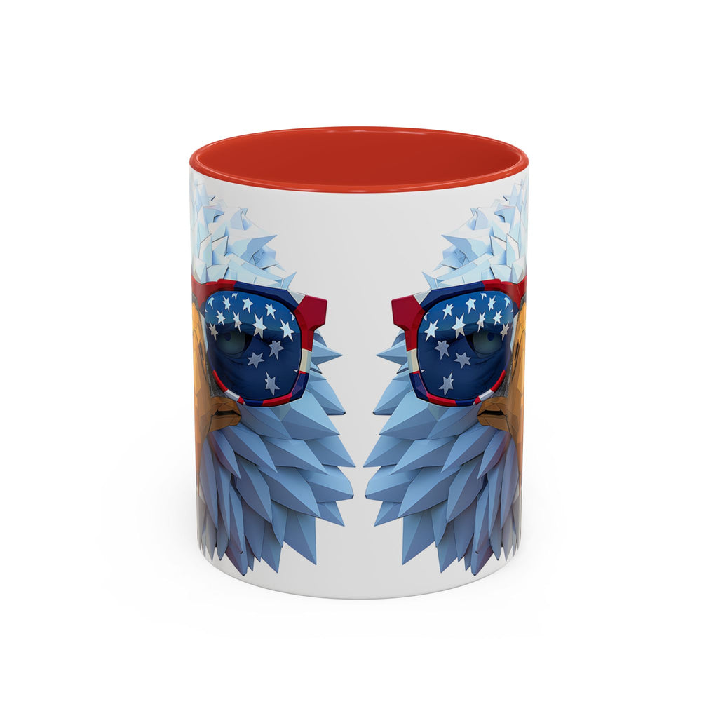 Patriotic Eagle Coffee Mug with American Flag Sunglasses