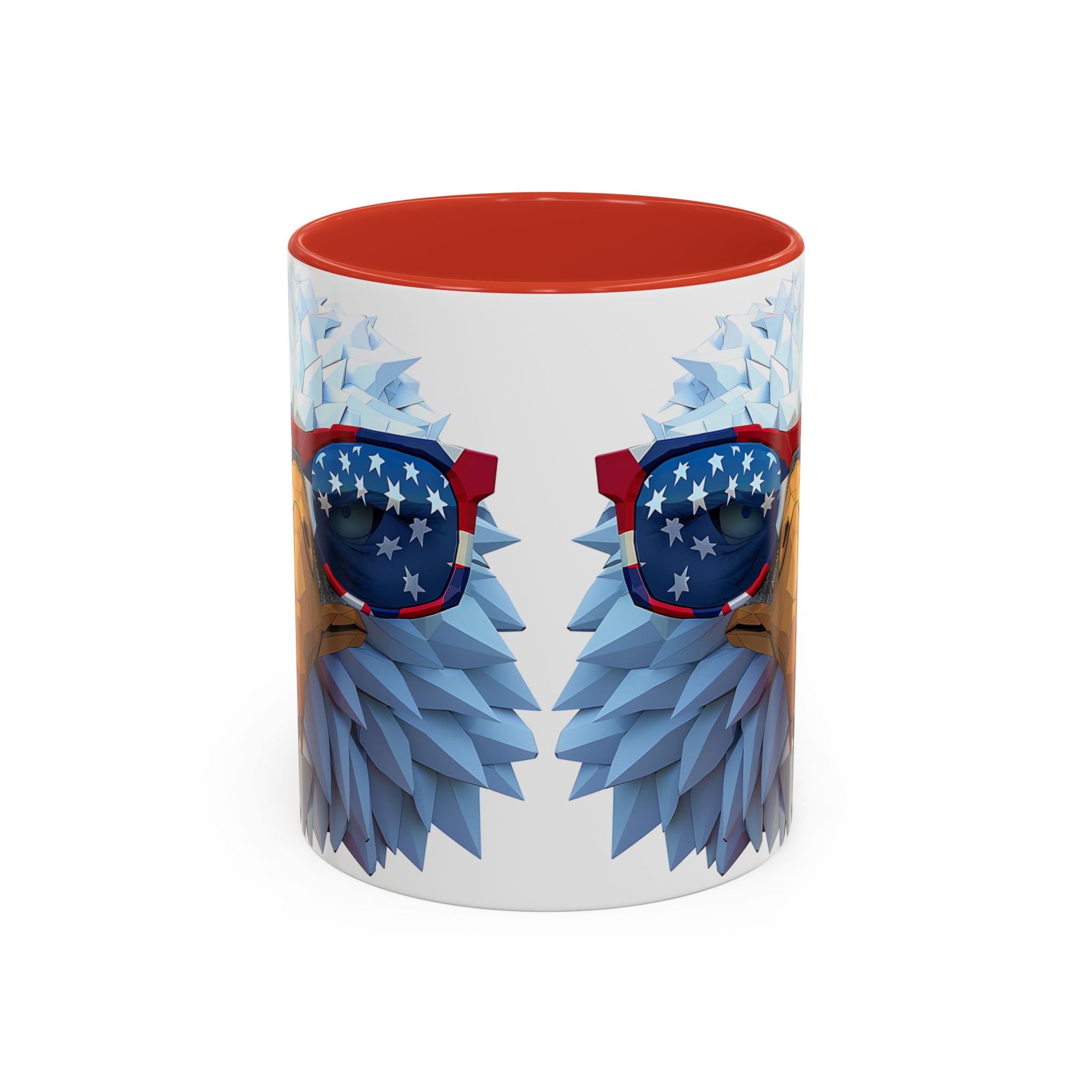 Patriotic Eagle Coffee Mug with American Flag Sunglasses