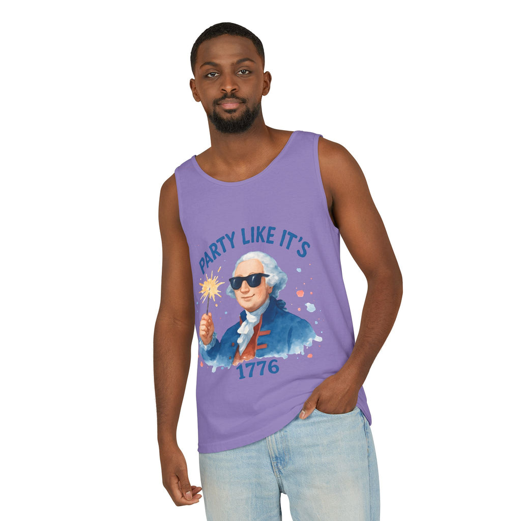 Party Like It's 1776 Tank Top — Patriotic George Washington Graphic