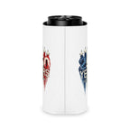 50 Years 1776–2026 Patriotic Can Cooler — American Flag Jet Anniversary