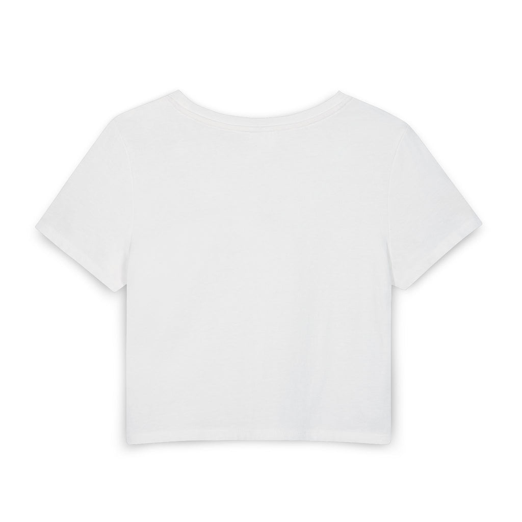 Patriotic Butterfly Floral Baby Tee - A Breezy Crop Top