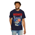 Meowica Cat T-Shirt — Patriotic American Flag Sunglasses Tee