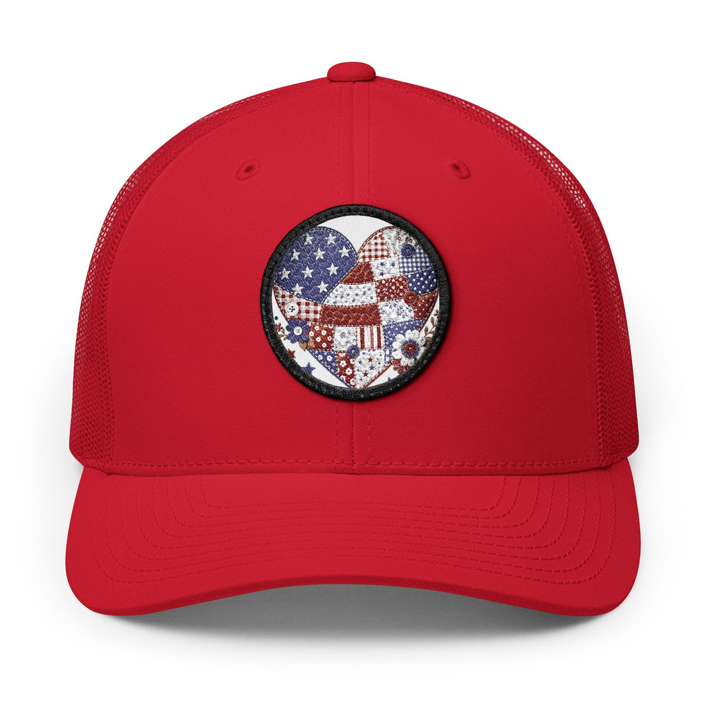 American Flag Patch Trucker Cap — Patriotic Snapback Hat