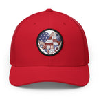 American Flag Patch Trucker Cap — Patriotic Snapback Hat