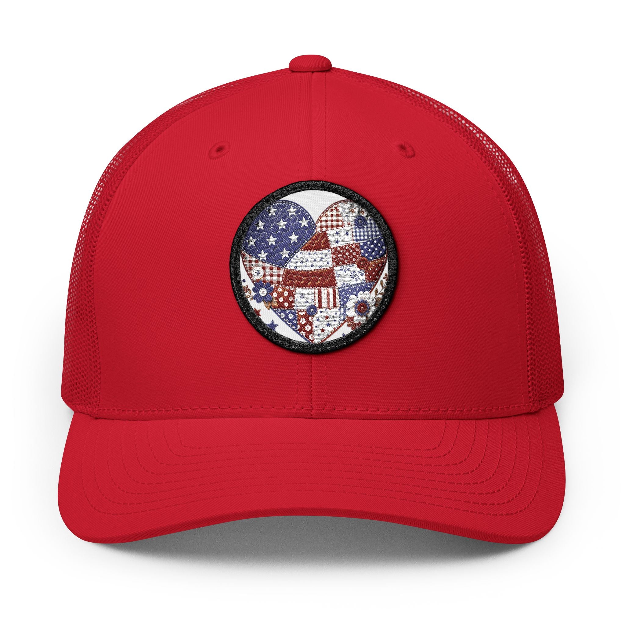 American Flag Patch Trucker Cap — Patriotic Snapback Hat