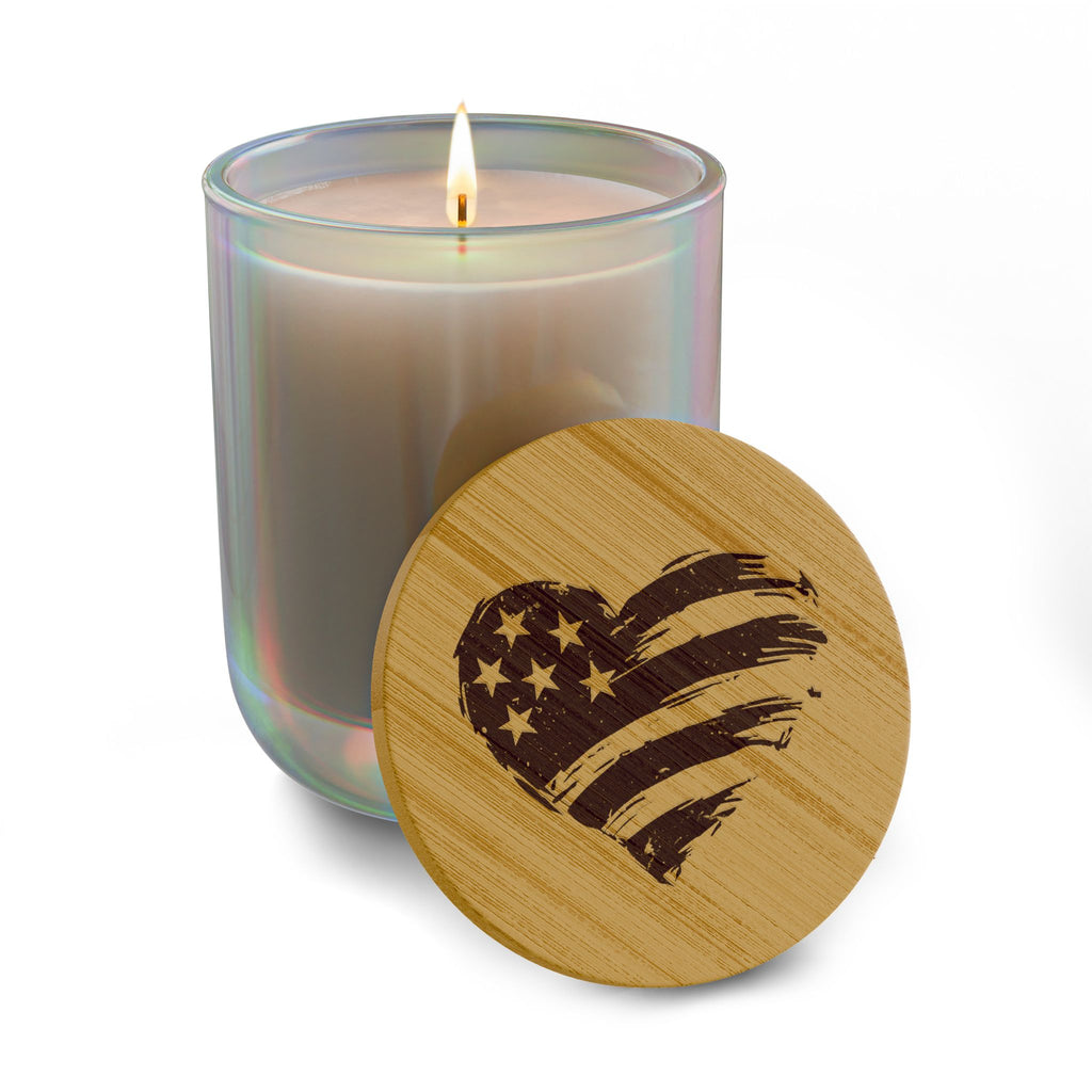 Engraved 14oz Scented Soy Candle with Bamboo Lid
