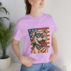 Dog's are Patriotic Too (American Flag, Funny 4th of July Shirt)