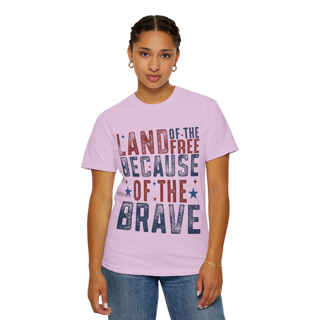 Patriotic T-Shirt: Land of the Free Because of the Brave