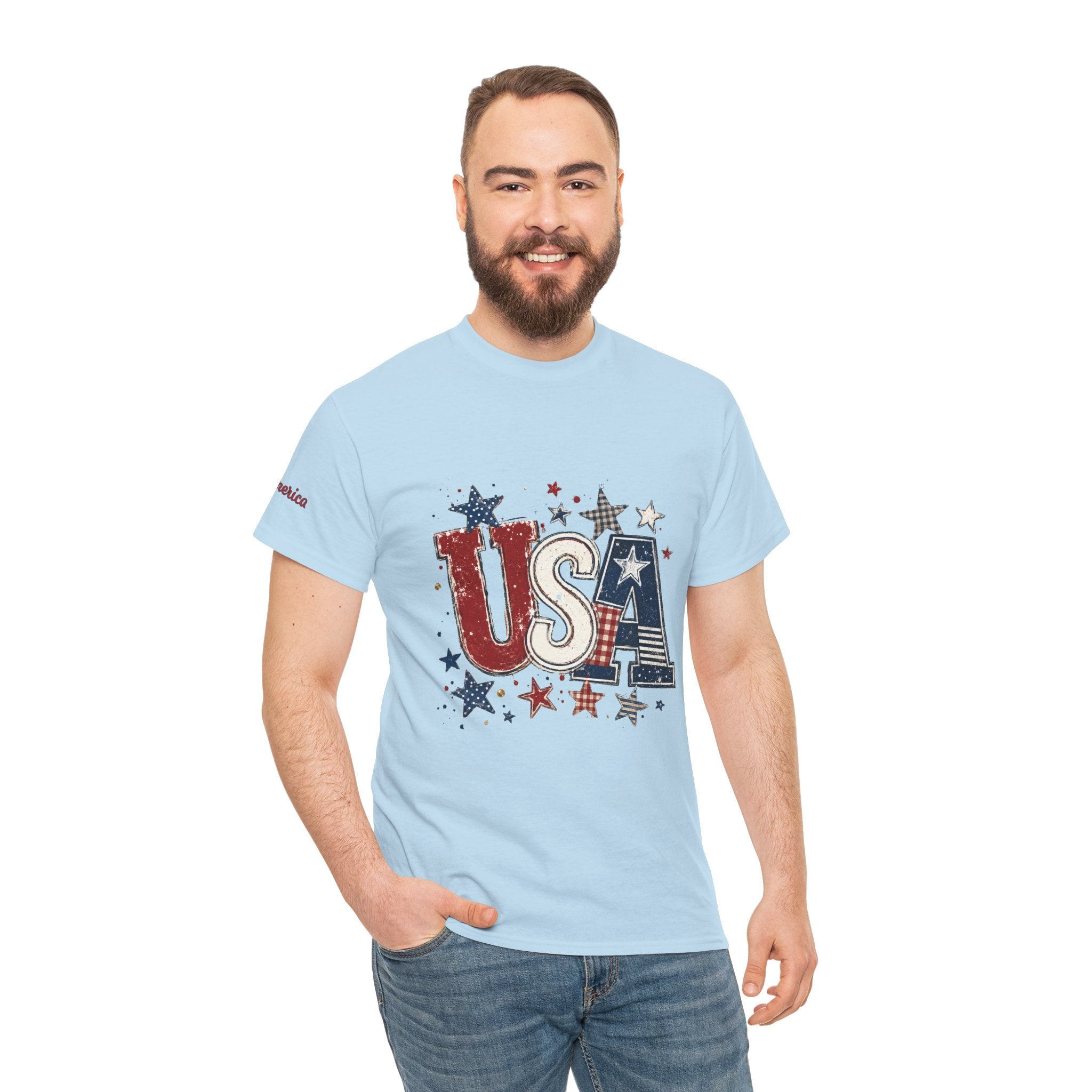 Patriotic USA Stars T-Shirt — Fourth of July American Flag Tee