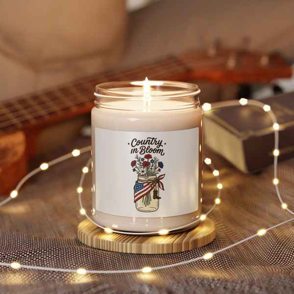 Country in Bloom Soy Candle for Rustic Spaces