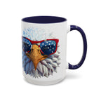 Patriotic Eagle Coffee Mug with American Flag Sunglasses