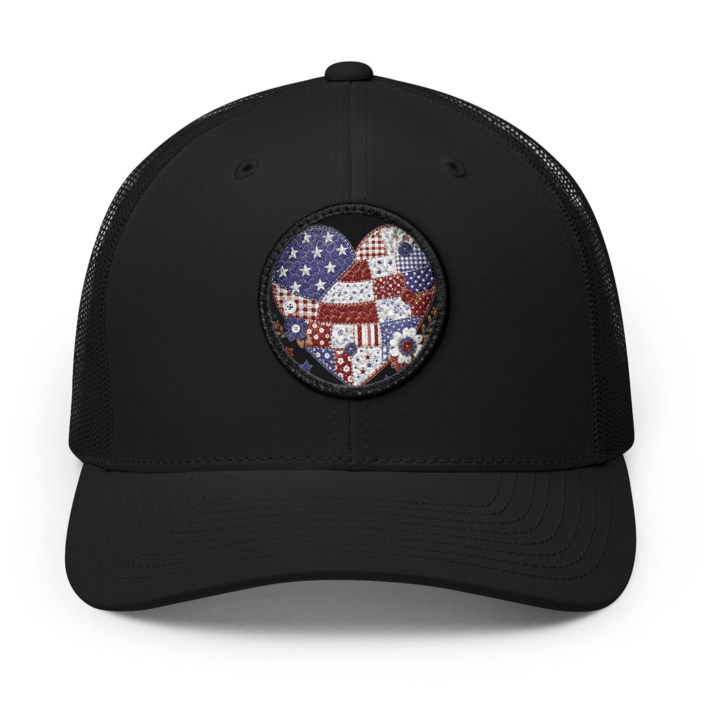 American Flag Patch Trucker Cap — Patriotic Snapback Hat