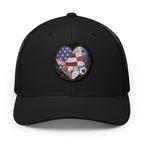 American Flag Patch Trucker Cap — Patriotic Snapback Hat