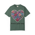 Floral Heart T-Shirt — Colorful Bouquet Heart Graphic (Print It Your Way)