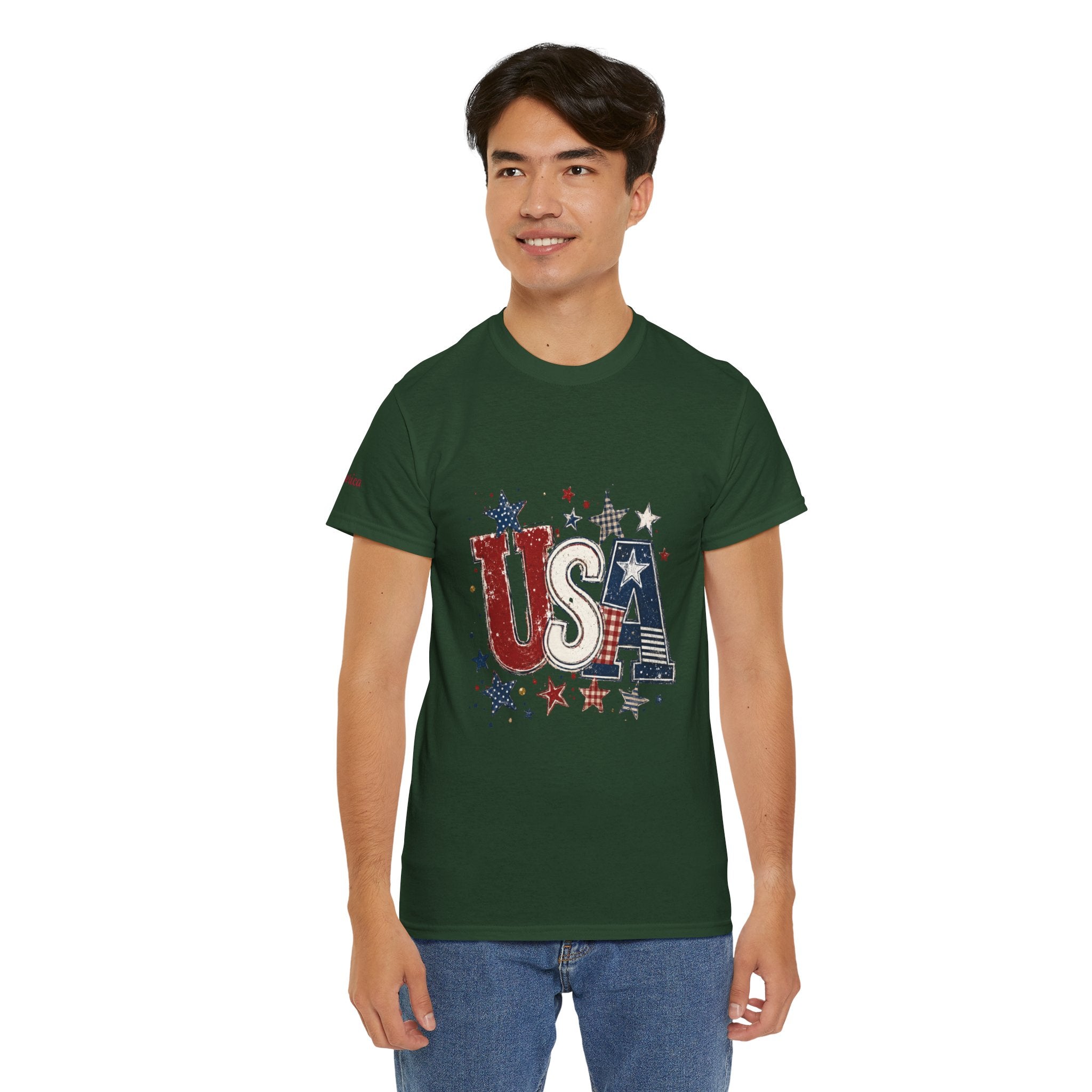 Patriotic USA Stars T-Shirt — Fourth of July American Flag Tee