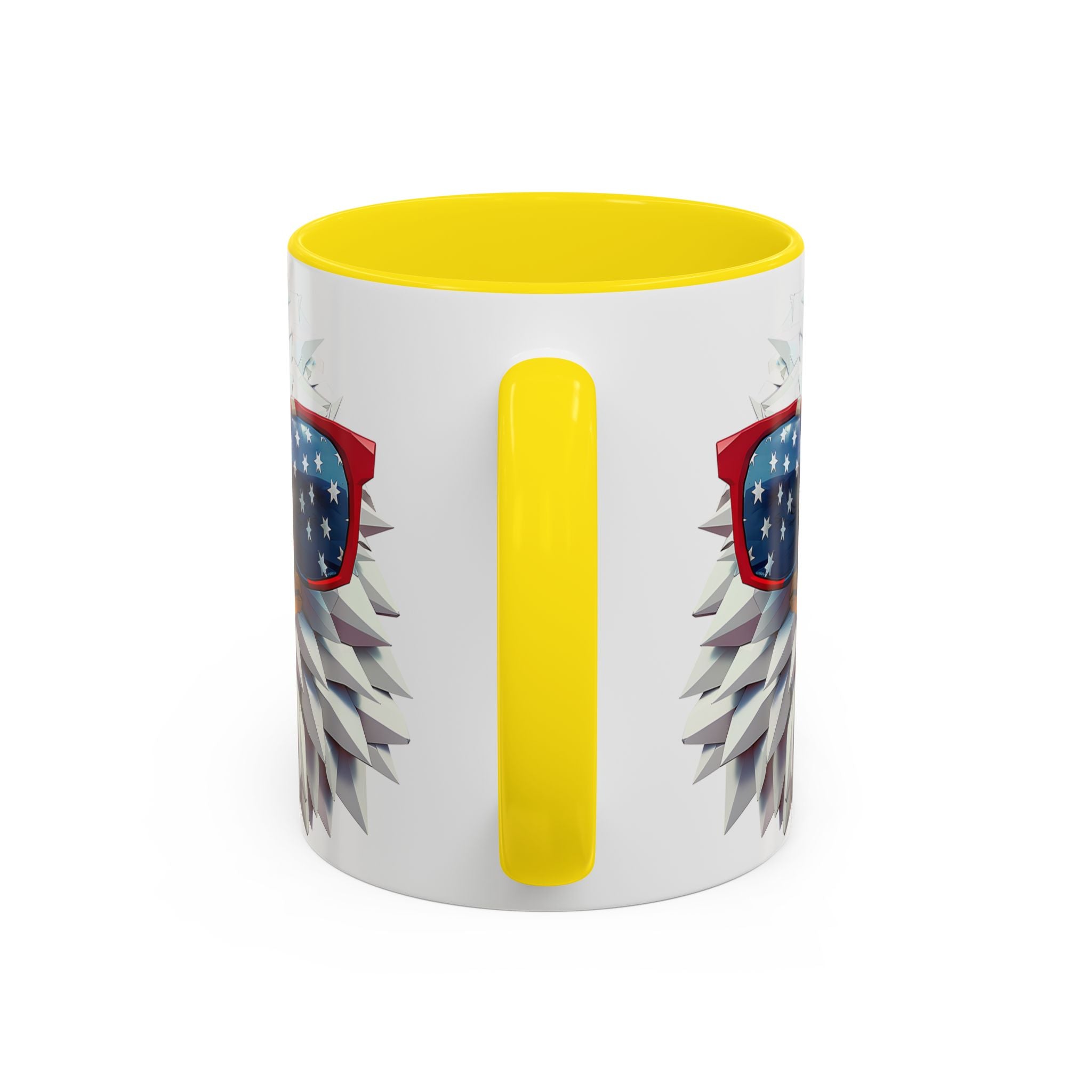 Patriotic Eagle Coffee Mug with American Flag Sunglasses