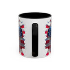 American Bald Eagle Accent Coffee Mug with Stars & Stripes