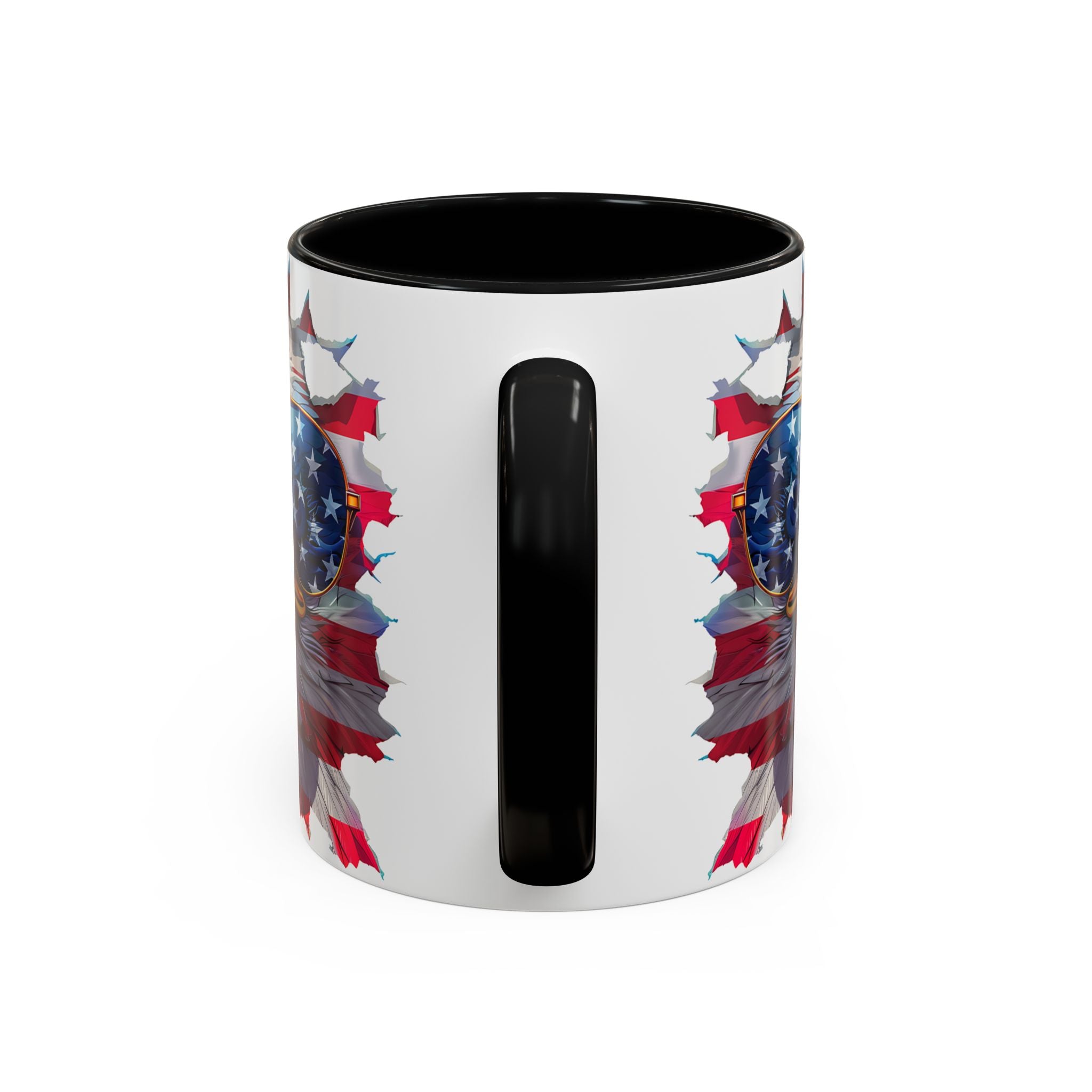 American Bald Eagle Accent Coffee Mug with Stars & Stripes