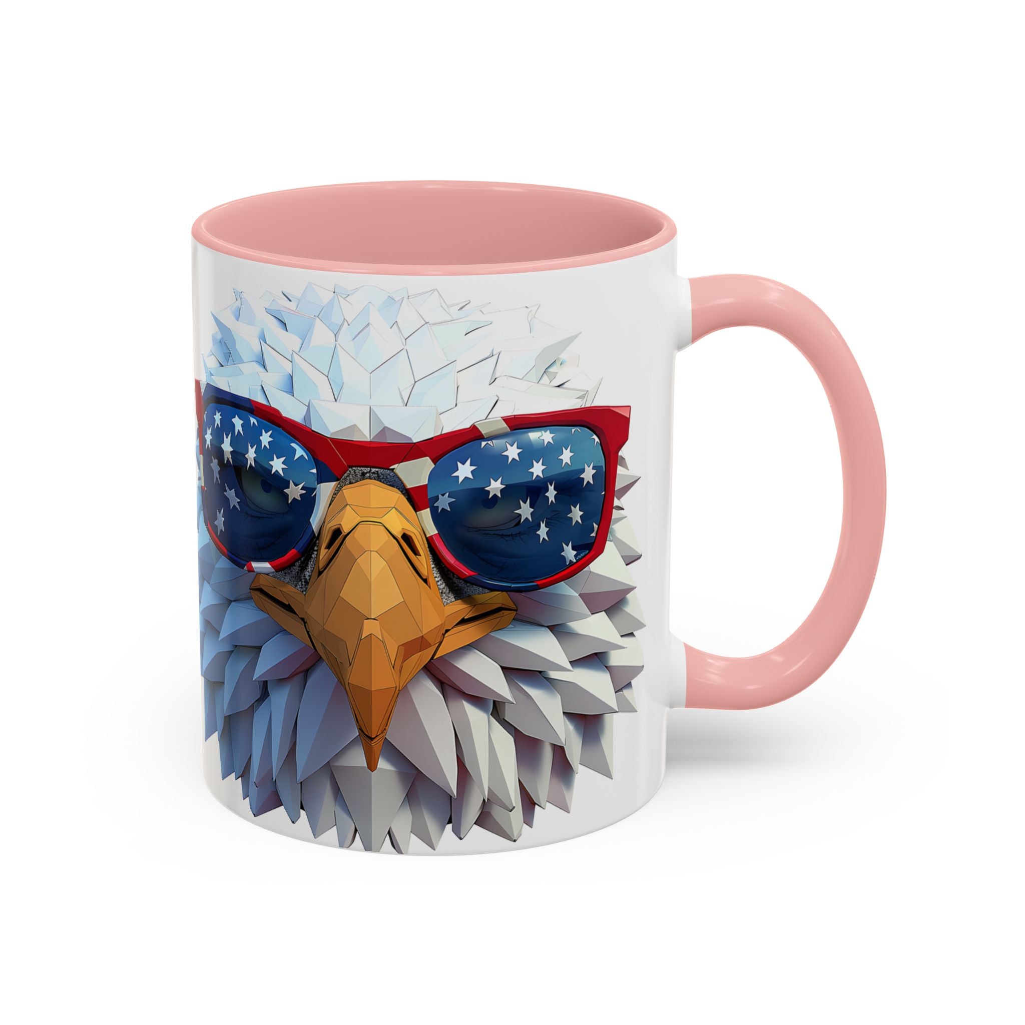 Patriotic Eagle Coffee Mug with American Flag Sunglasses