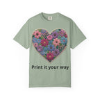 Floral Heart T-Shirt — Colorful Bouquet Heart Graphic (Print It Your Way)