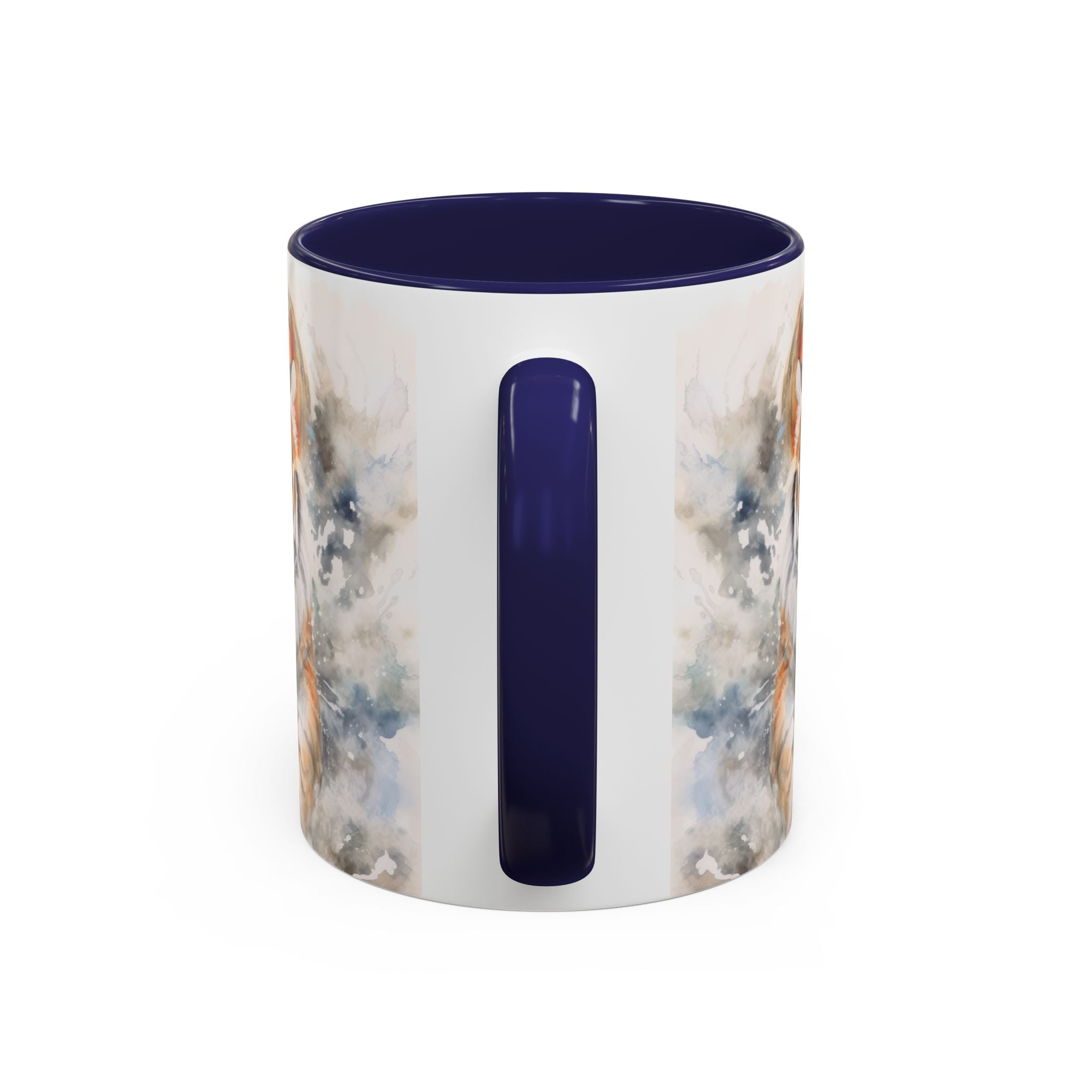 Tiger Watercolor Accent Coffee Mug – Artistic Wildlife Ceramic Mug (11/15oz)