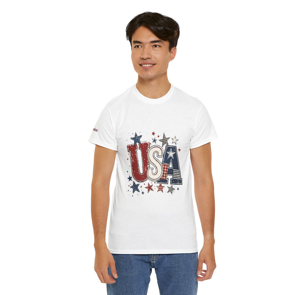 Patriotic USA Stars T-Shirt — Fourth of July American Flag Tee