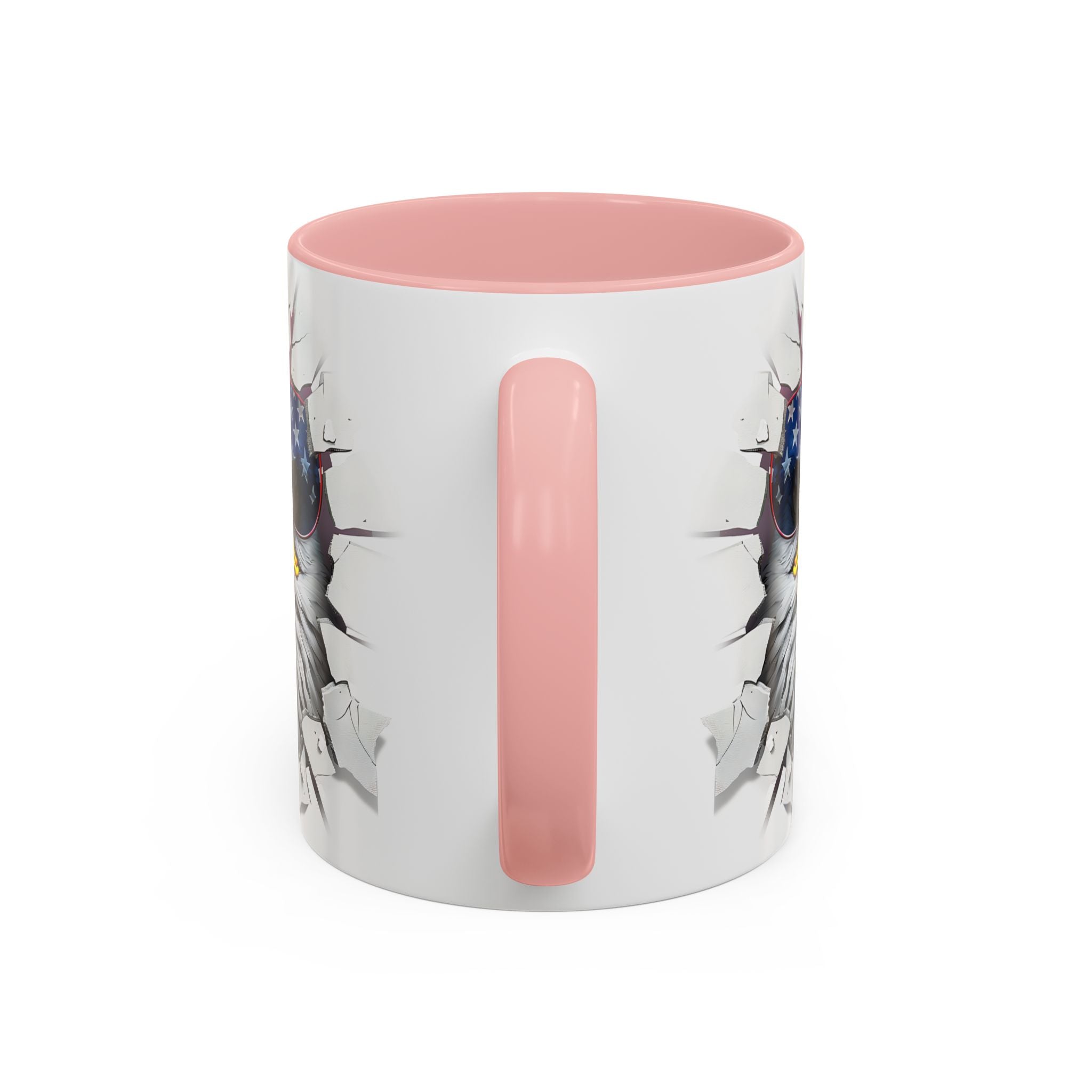 American Eagle Coffee Mug with USA Flag Accent Design