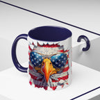 American Bald Eagle Accent Coffee Mug with Stars & Stripes