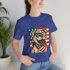 Dog's are Patriotic Too (American Flag, Funny 4th of July Shirt)