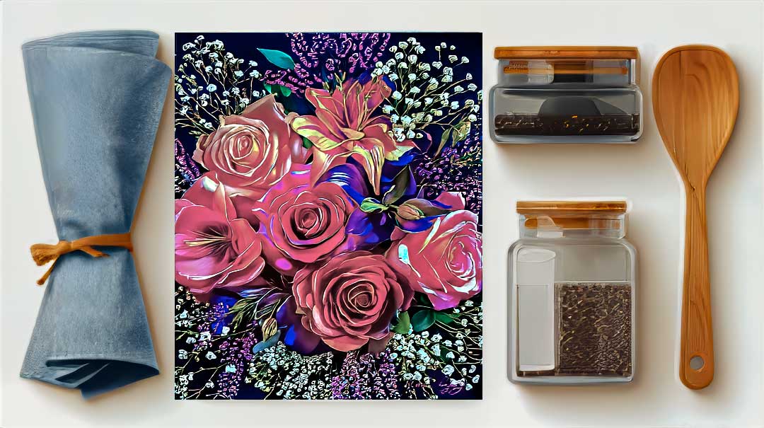 Fine Art Glass Charcuterie & Cutting Board - Midnight Gala 2
