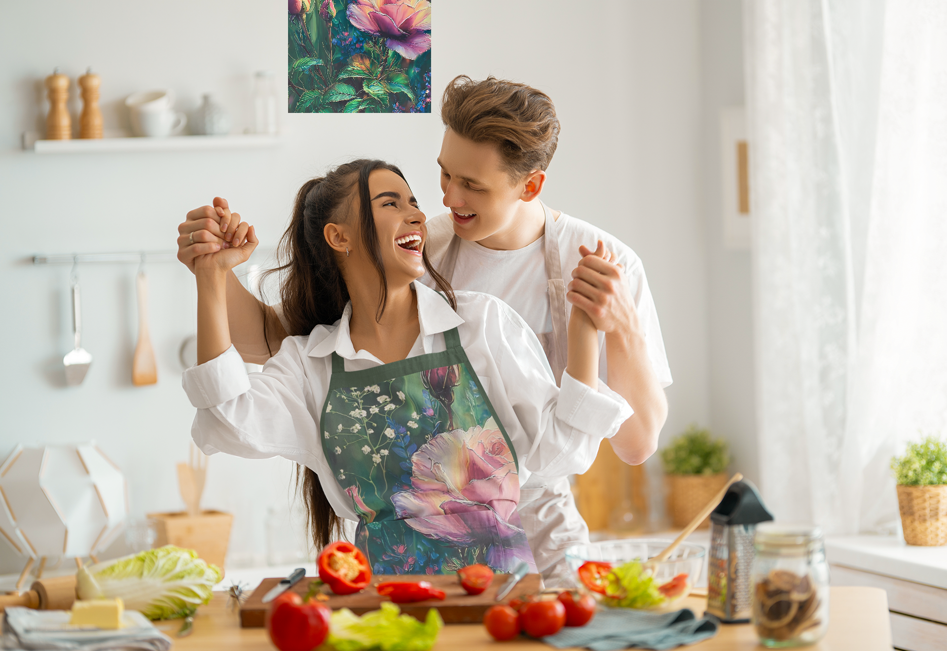 Regal Splendor | Solitary Bloom Artist’s Apron