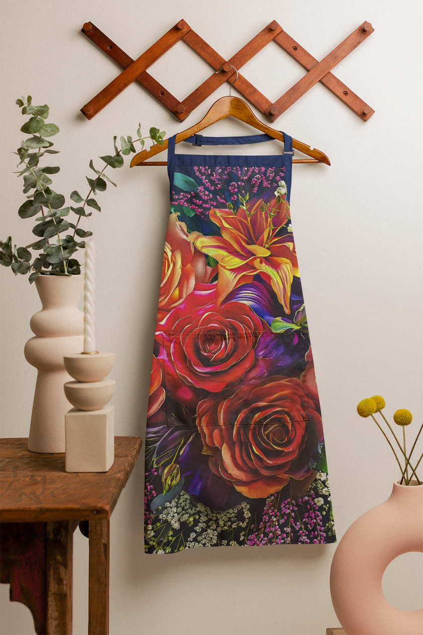 Regal Splendor I Midnight Garden Gala Artist’s Apron