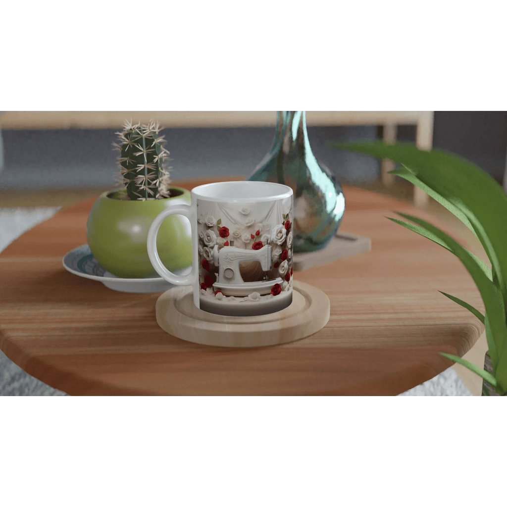 Beautiful Ceramic Coffee Mug with Colored Rim - My True Design