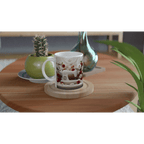 Beautiful Ceramic Coffee Mug with Colored Rim - My True Design