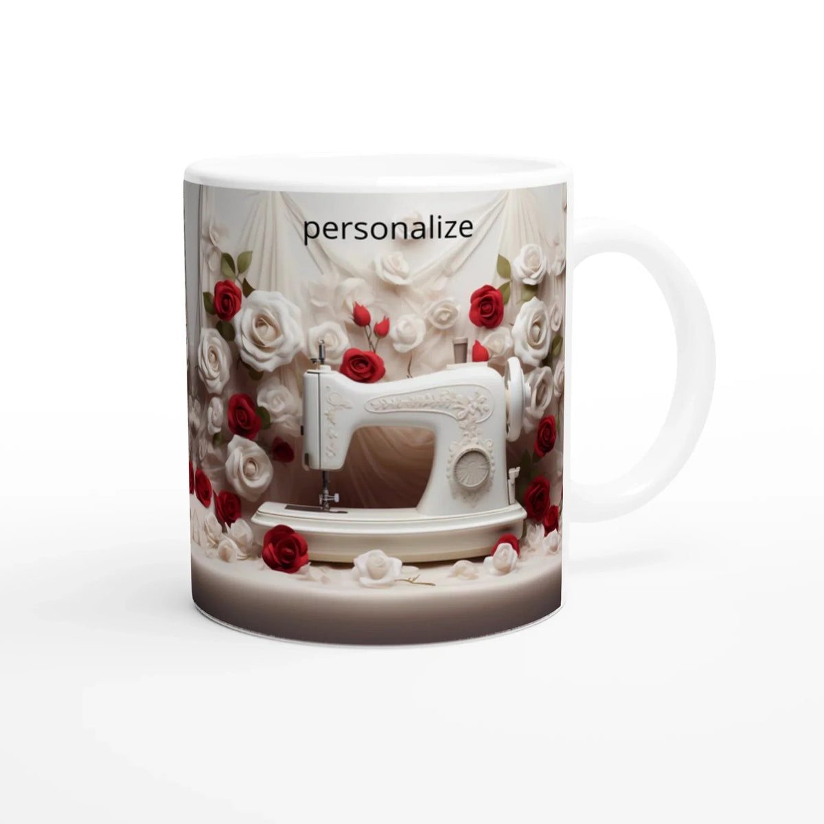 Beautiful Ceramic Coffee Mug with Colored Rim - My True Design
