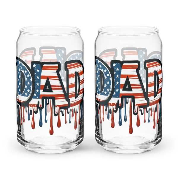 Patriotic Dad double glass set