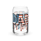 Patriotic Dad glass with logo