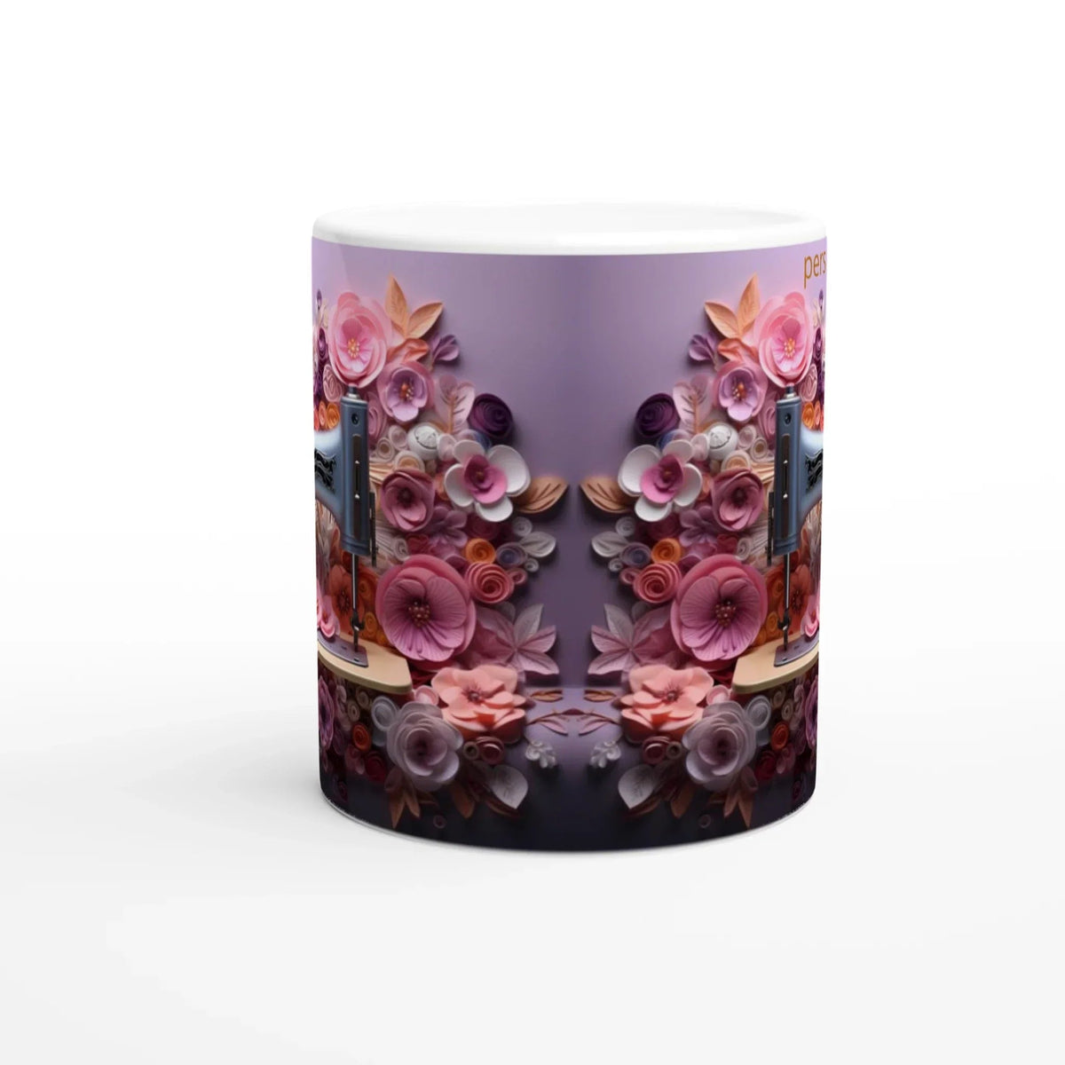 Ceramic Coffee Mug with Colored Rim and Handle - My True Design