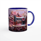 Ceramic Coffee Mug with Colored Rim and Handle - My True Design