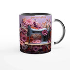 Ceramic Coffee Mug with Colored Rim and Handle - My True Design