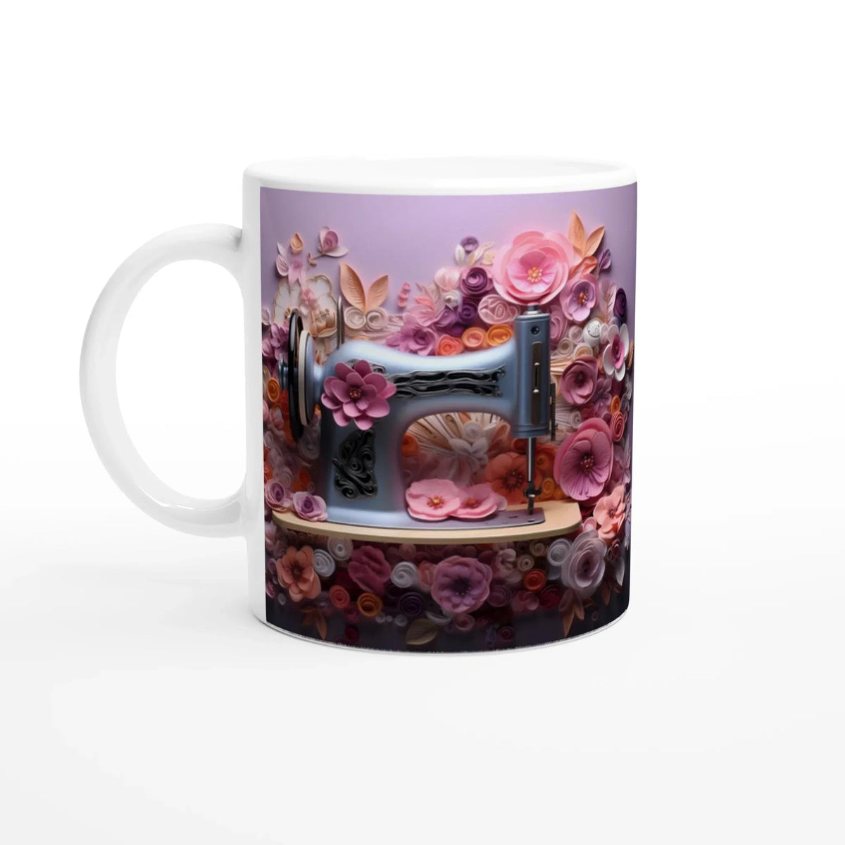 Ceramic Coffee Mug with Colored Rim and Handle - My True Design