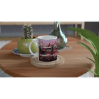 Ceramic Coffee Mug with Colored Rim and Handle - My True Design