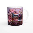 Ceramic Coffee Mug with Colored Rim and Handle - My True Design
