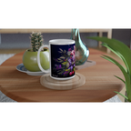 Floral mug with botanical design