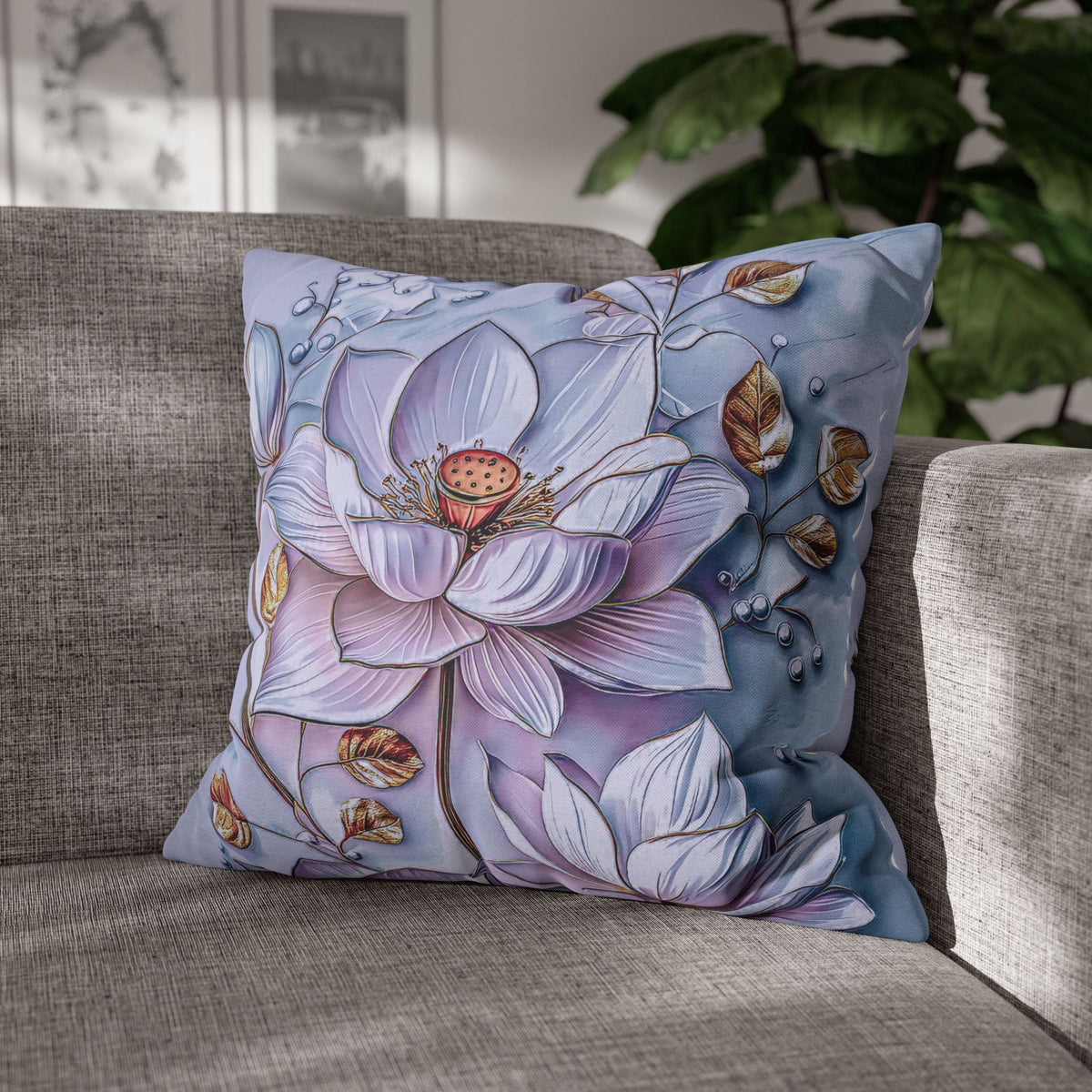 Floral 3D Decorative Pillow Cover - Nature Inspired - My True Design
