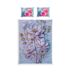 Floral Dream Cotton Bed Set – Pastel Roses & Lilies Duvet Cover - My True Design